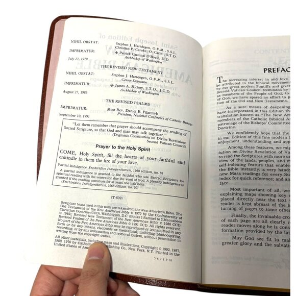 Vintage 1992 Saint Joseph Edition of the New American Bible Brown Soft Cover - Picture 8 of 14